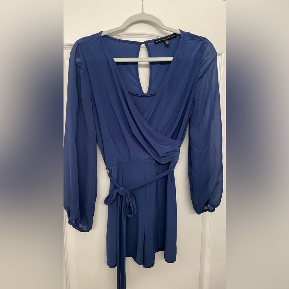 White House Black Market - Blue Romper